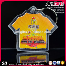 Wholesale Tshirt shape frame acrylic keychain With custom logo